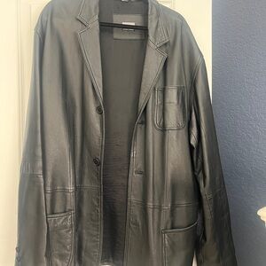 Men's Black Leather Jacket